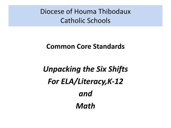 diocese of houma thibodaux catholic schools