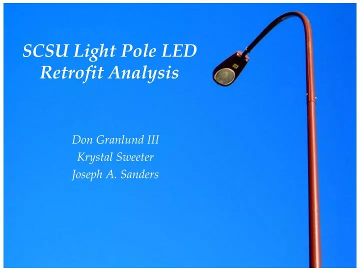 scsu light pole led retrofit analysis