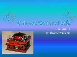 Chinese Water Clocks