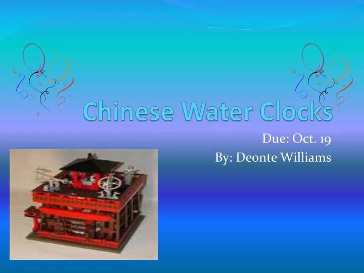 chinese water clocks