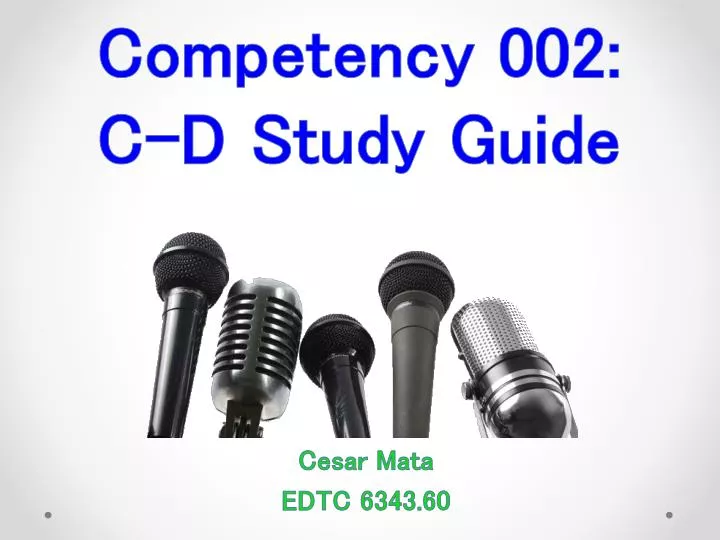 competency 002 c d study guide