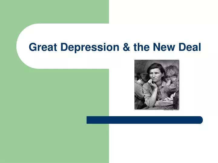 great depression the new deal