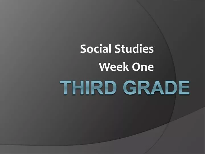 social studies week one
