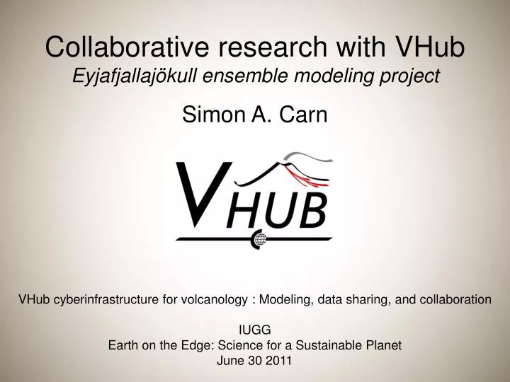 collaborative research with vhub eyjafjallaj kull ensemble modeling project