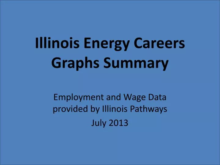 illinois energy careers graphs summary