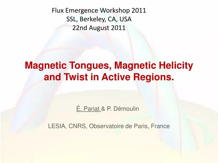 magnetic tongues magnetic helicity and twist in active regions