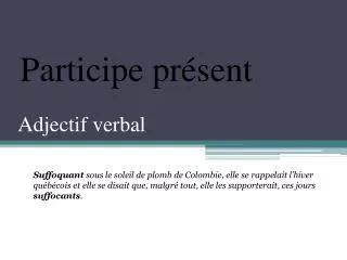 adjectif verbal