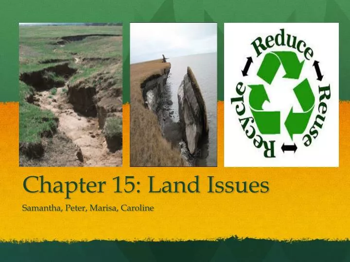 chapter 15 land issues