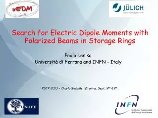 Search for Electric Dipole Moments with Polarized Beams in Storage Rings