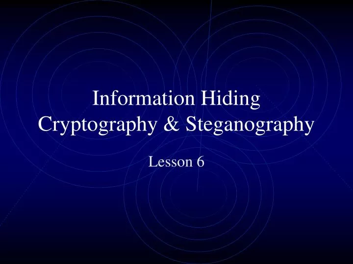 information hiding cryptography steganography