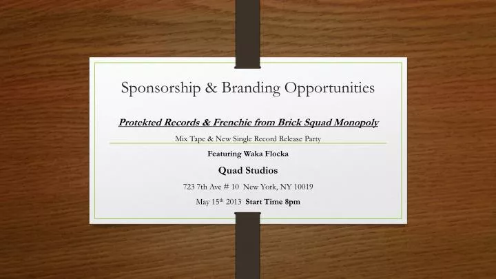 sponsorship branding opportunities