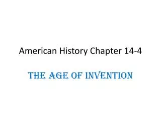 American History Chapter 14-4