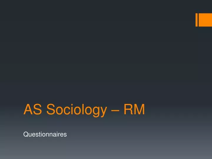 as sociology rm