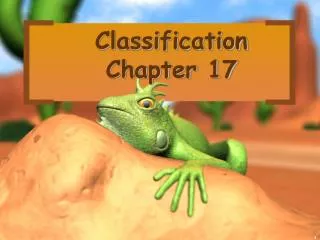 Classification Chapter 17