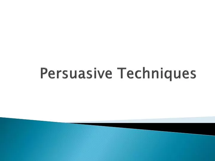 persuasive techniques