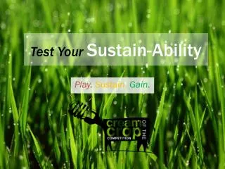 Test Your Sustain-Ability