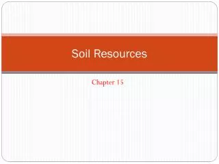 Soil Resources