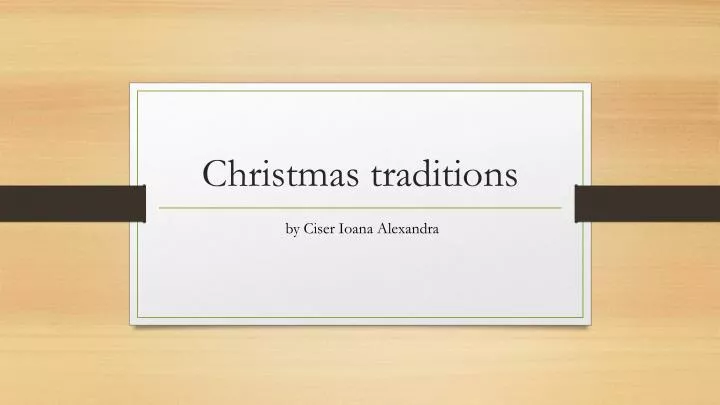 christmas traditions