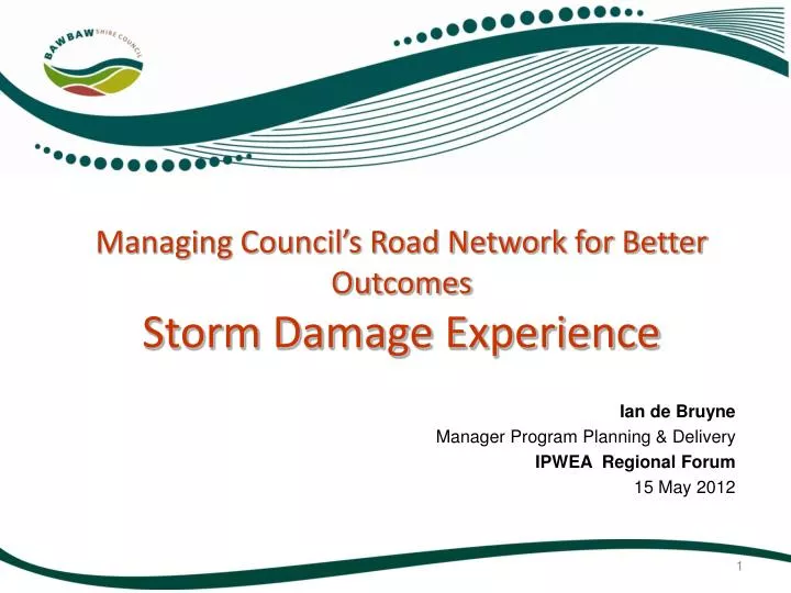 managing council s road network for better outcomes storm damage experience