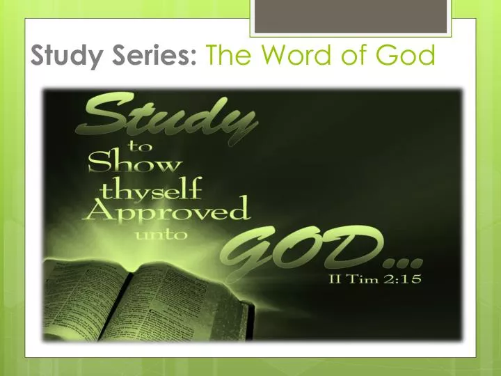 study series the word of god