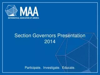 Section Governors Presentation 2014