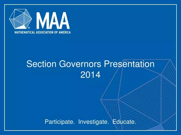 section governors presentation 2014