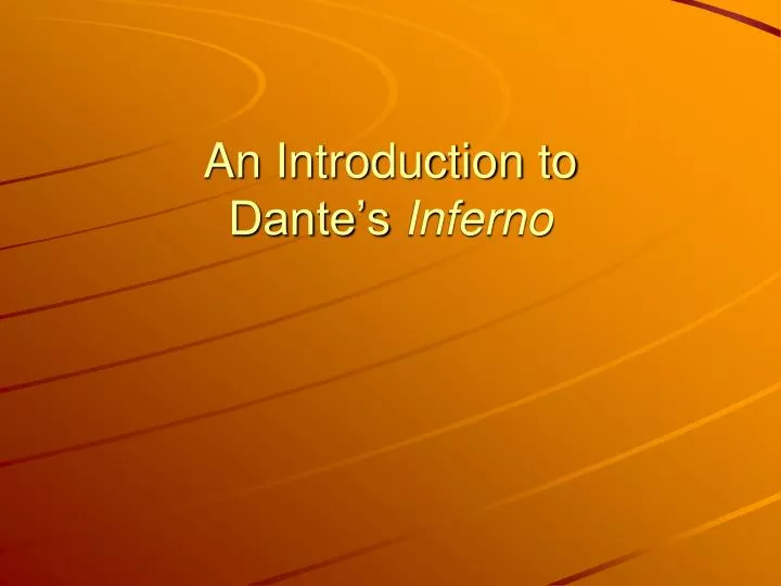 PPT - Dante's Inferno: Political Background PowerPoint