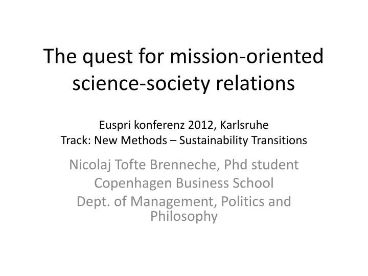 euspri konferenz 2012 karlsruhe track new methods sustainability transitions