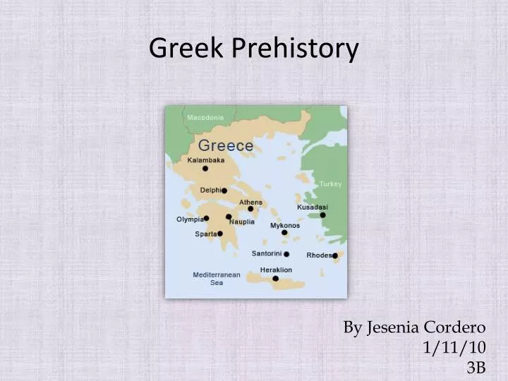 greek prehistory