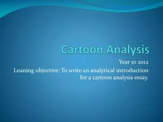 Cartoon Analysis