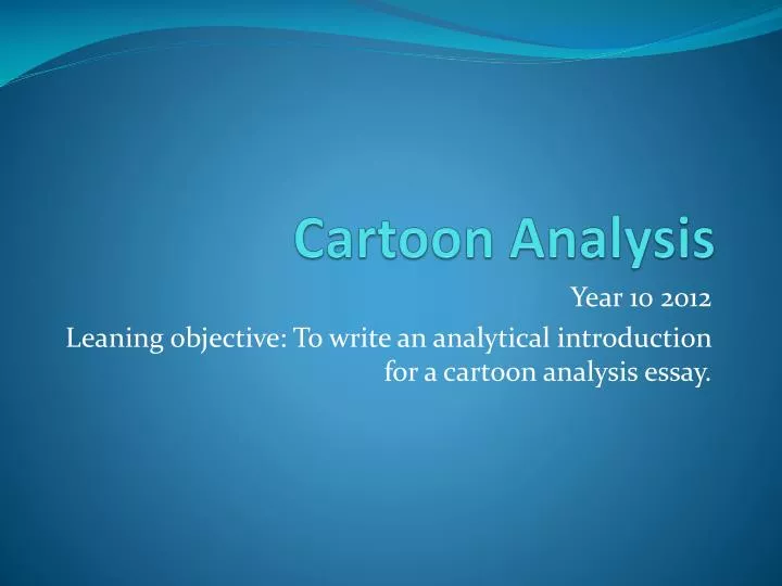 cartoon analysis