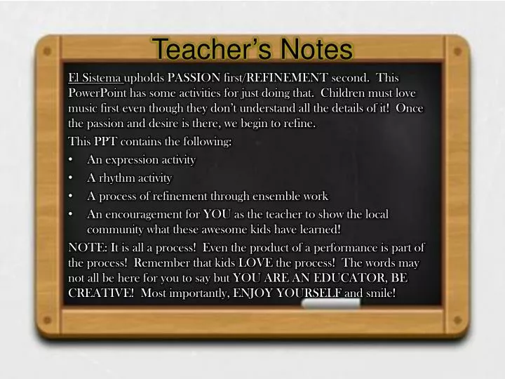 teacher s notes