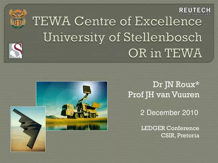 tewa centre of excellence university of stellenbosch or in tewa