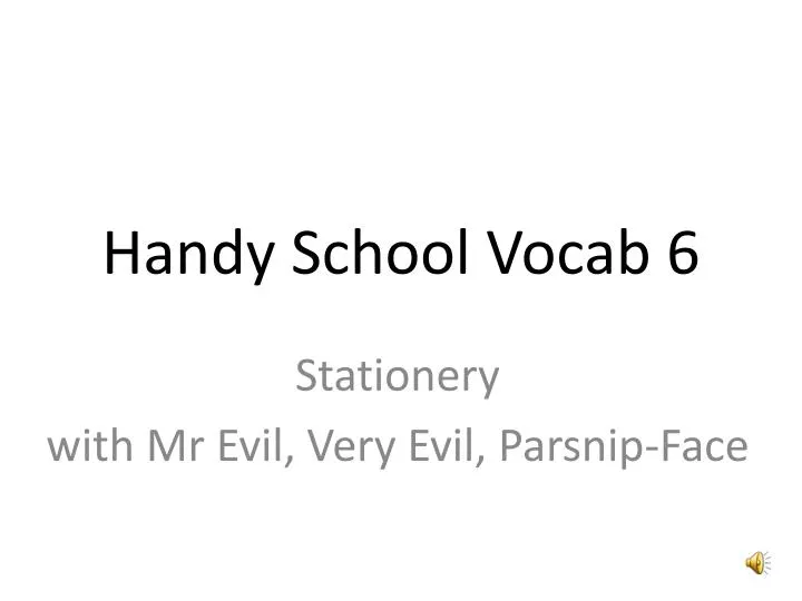 handy school vocab 6