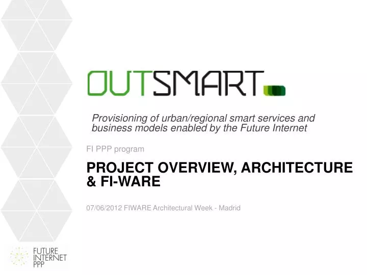 project overview architecture fi ware