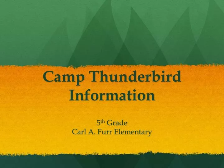 camp thunderbird information