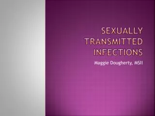 sexually transmitted infections