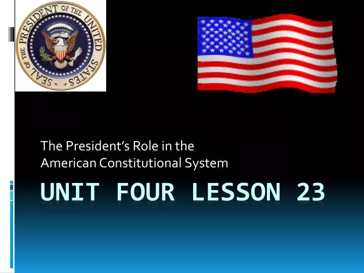 the president s role in the american constitutional system