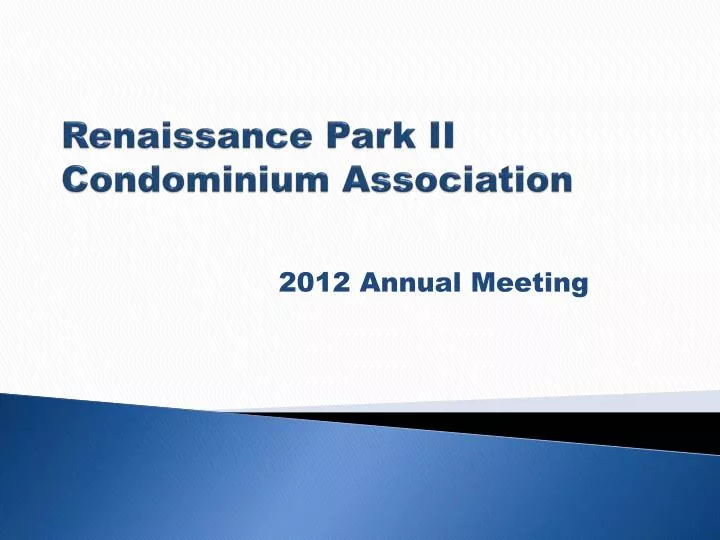 renaissance park ii condominium association