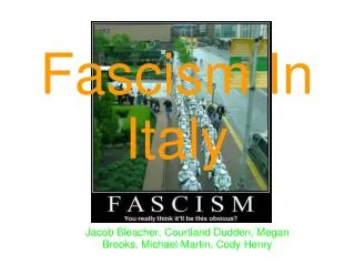Fascism In Italy