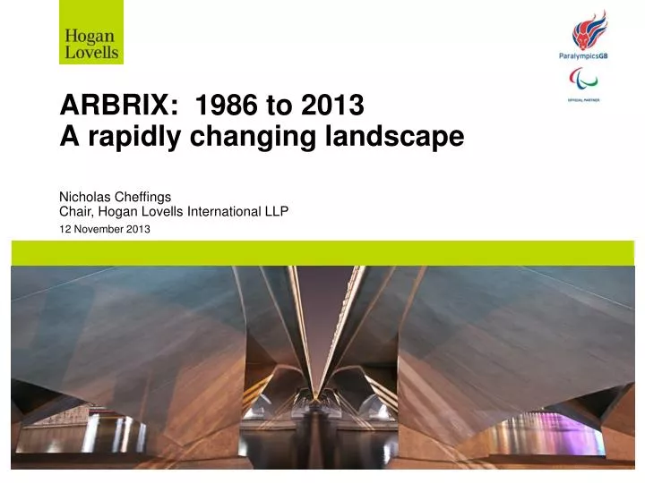 arbrix 1986 to 2013 a rapidly changing landscape