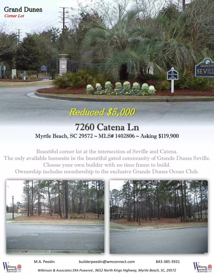 7260 catena ln myrtle beach sc 29572 mls 1402806 asking 119 900