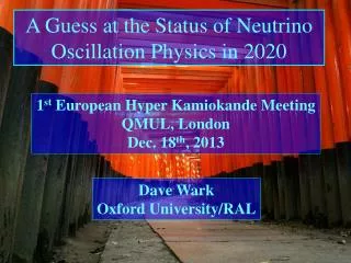 A Guess at the Status of Neutrino Oscillation Physics in 2020