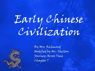 Early Chinese Civilization