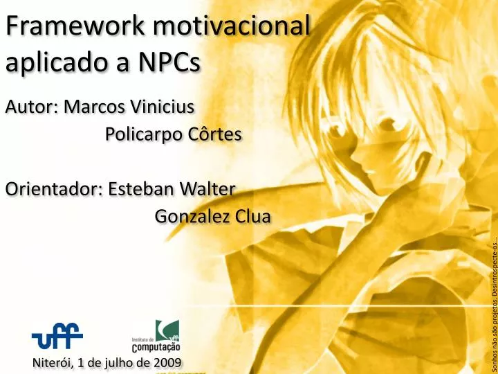 framework motivacional aplicado a npcs