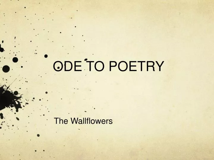 ode to poetry