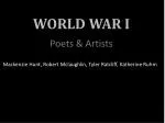 WORLD WAR I Poets &amp; Artists - slide 1