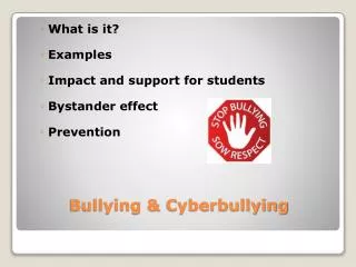 Bullying &amp; Cyberbullying