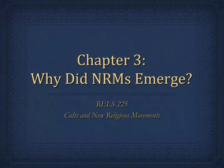 chapter 3 why did nrms emerge