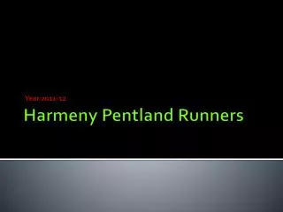 Harmeny Pentland Runners